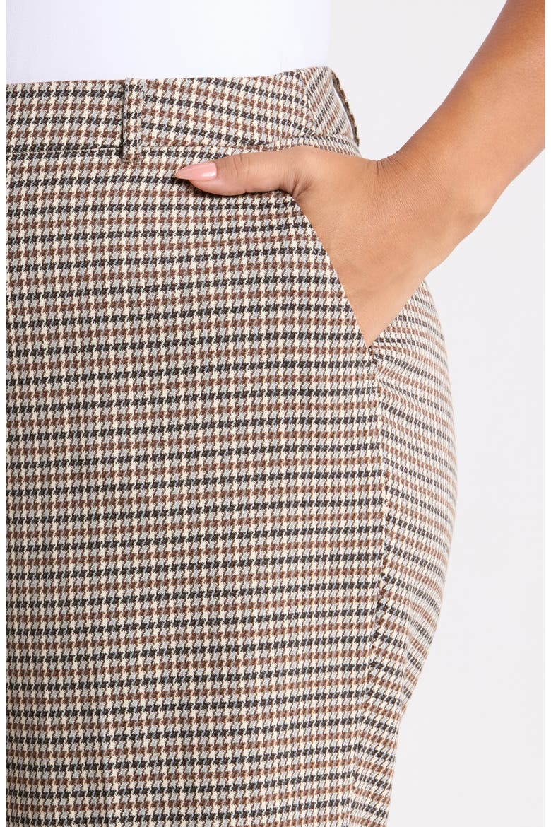 Houndstooth Cuffed Ankle Pants, Alternate, color, ANNE BLACK MULTI