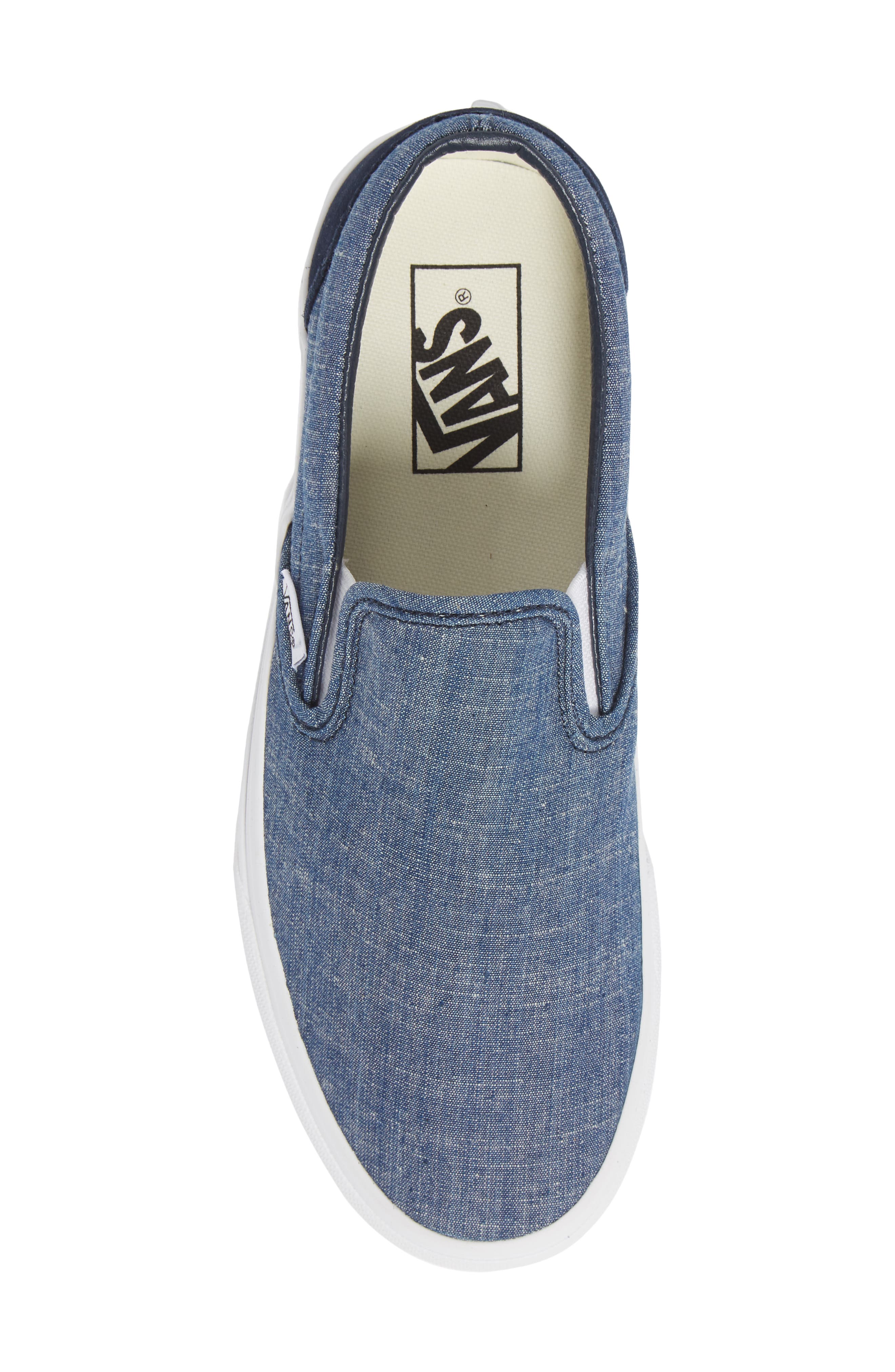 Vans Chambray Classic Slip-On Sneaker, Alternate, color, 