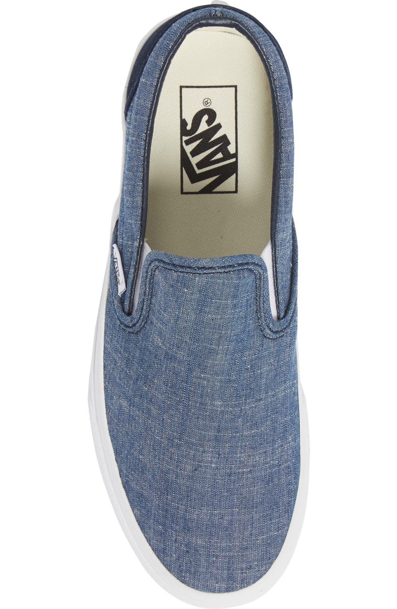 Vans Chambray Classic Slip-On Sneaker, Alternate, color,