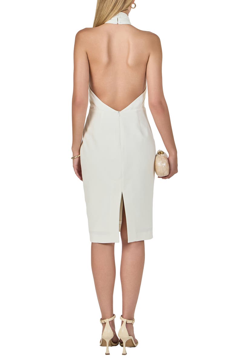 Endless Rose Draped Halter Midi Dress, Alternate, color, Ivory