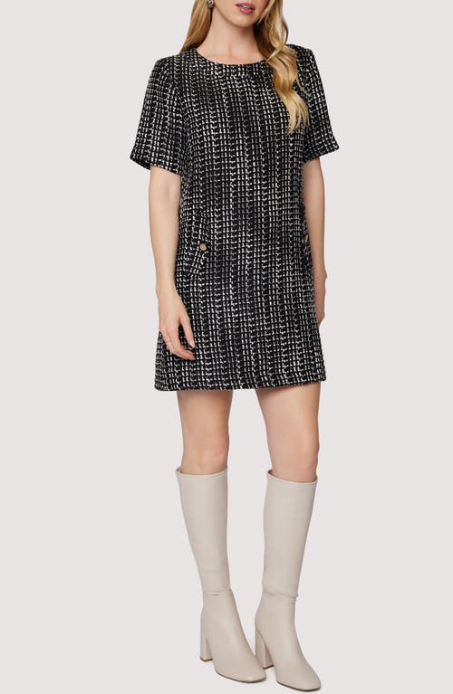 Lost + Wander Femme Fort Mini Shift Dress in Black Ivory 