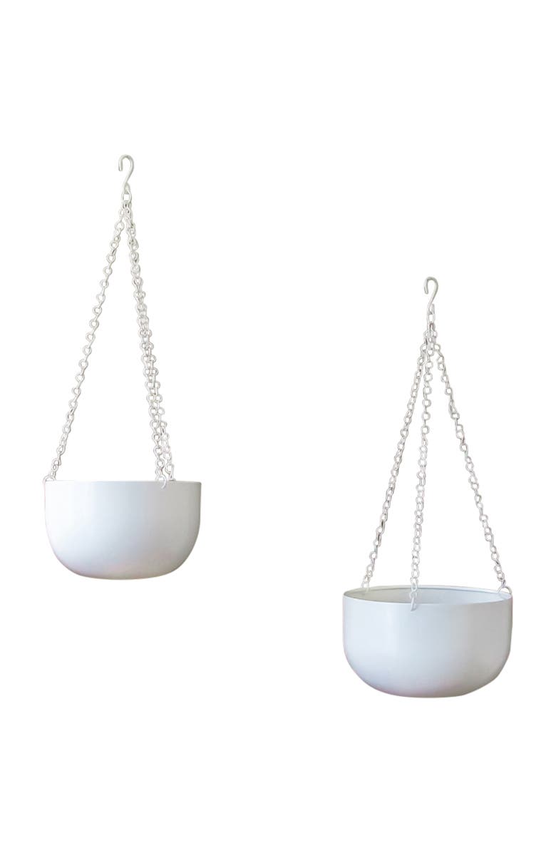 Jungle Club Cleo Hanging Planter - White, Main, color, White