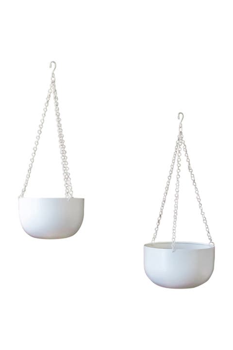 Cleo Hanging Planter - White