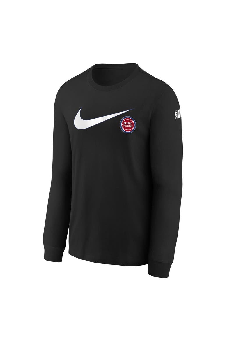 Youth Nike Black Detroit Pistons Swoosh Long Sleeve T-Shirt, Alternate, color, Black