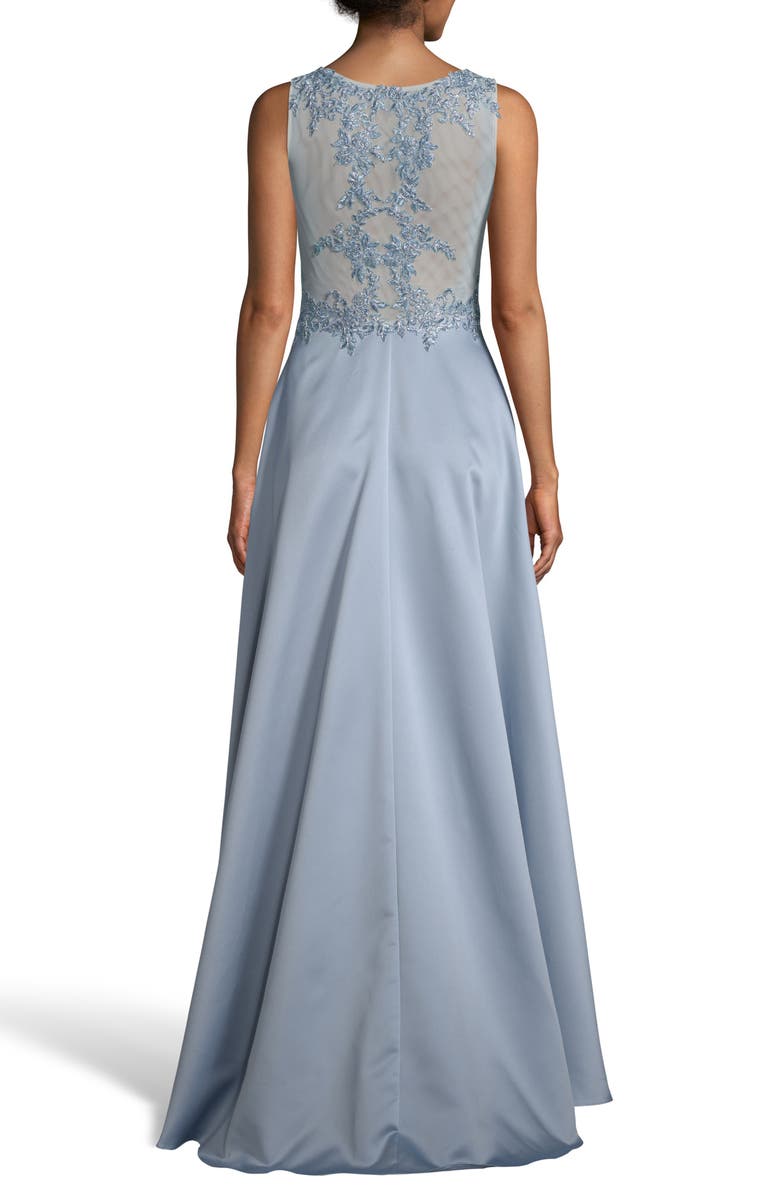 Xscape Evenings Xscape Embroidered Satin A-Line Gown | Nordstromrack