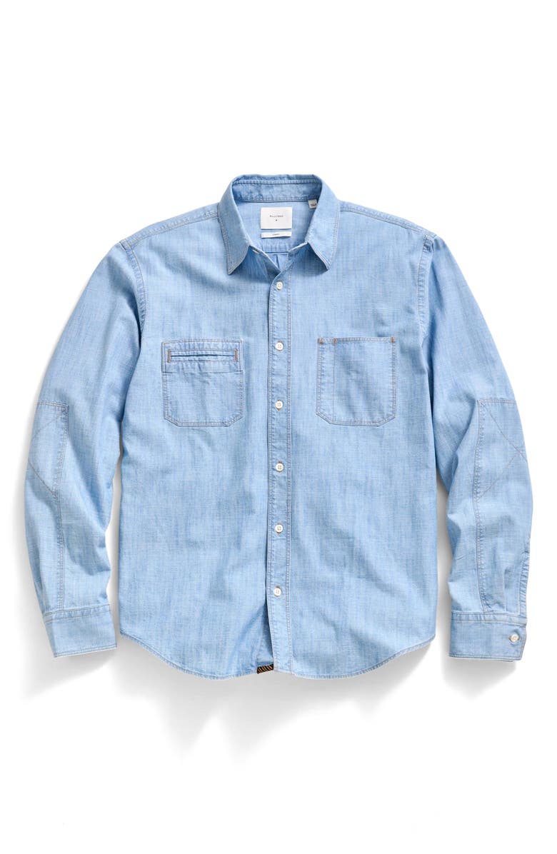 Billy Reid CHAMBRAY FIELD SHIRT, Alternate, color, Chambray