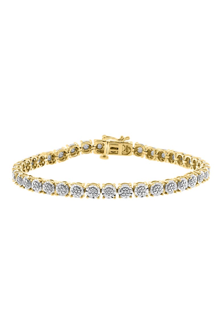 Two-Tone Diamond Tennis Bracelet - 0.22ct., Main, color, SILVER