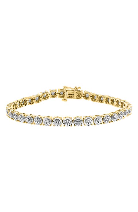 Two-Tone Diamond Tennis Bracelet - 0.22ct.