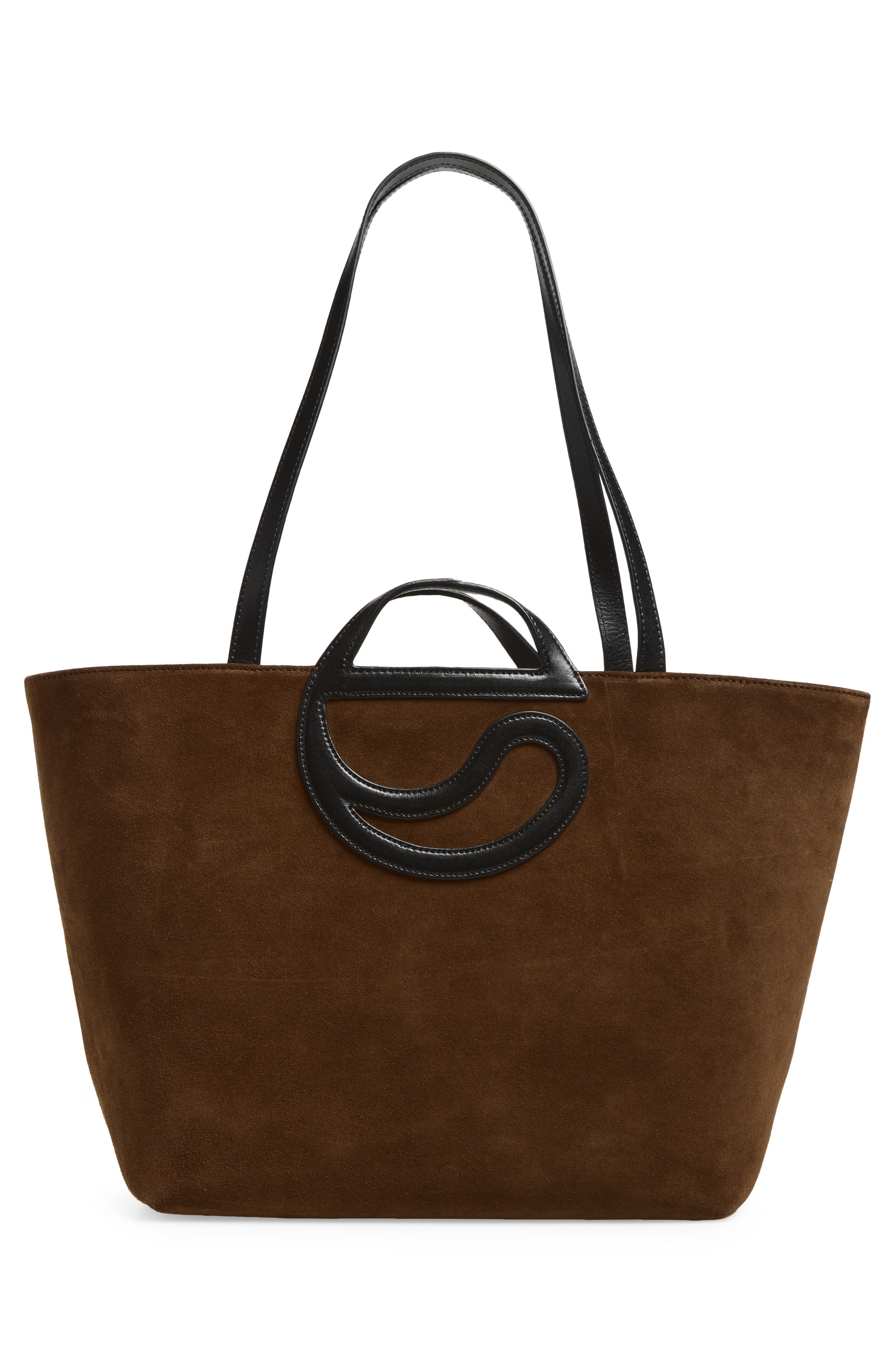Coperni C Handle Suede Tote, Alternate, color, Brown Brw