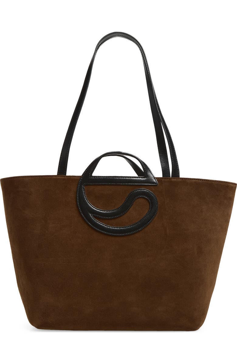 Coperni C Handle Suede Tote, Alternate, color, Brown Brw