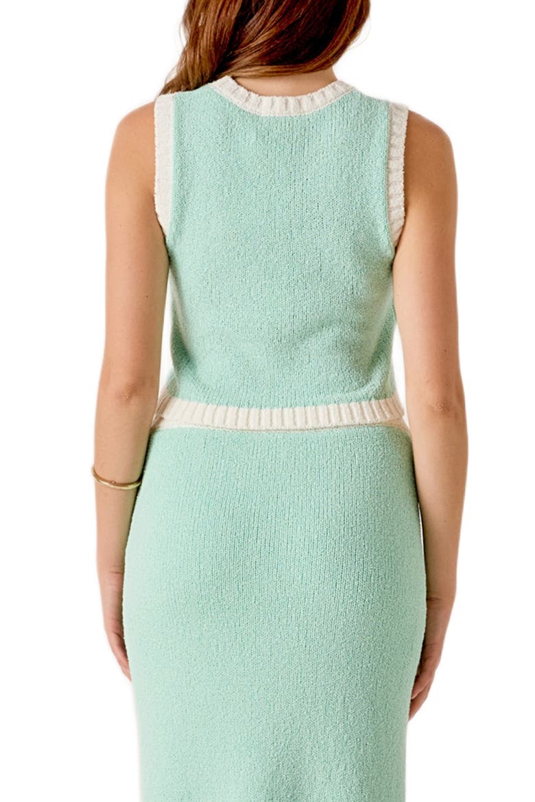 Crop Sweater Vest, Alternate, color, MINT COMBO