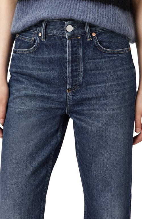 Allsaints Mathilde High Rise Bootcut Jeans In Dark Indigo In Black