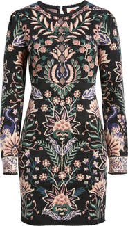 FARM Rio Marvelous Garden Knit Long Sleeve Dress