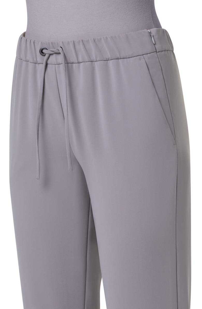 Akris punto Mike Split Hem Crepe Drawstring Pants, Alternate, color, 