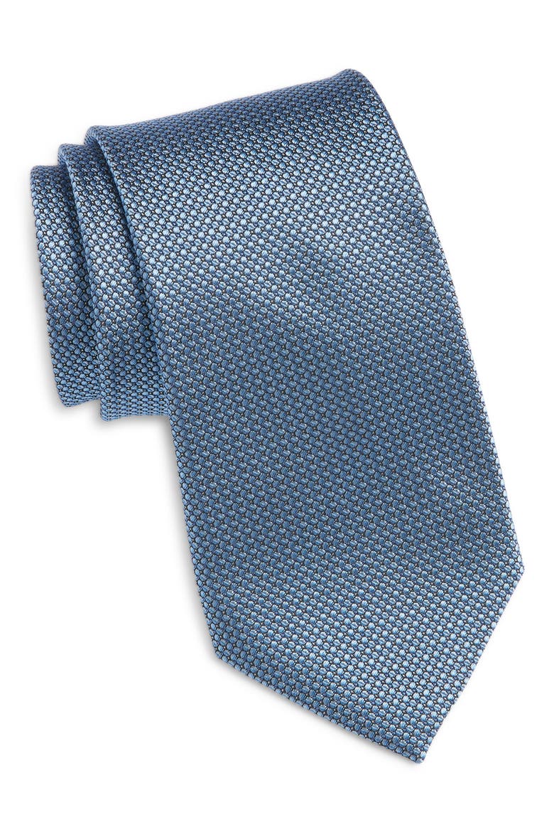 Geometric Silk Tie, Main, color, LIGHT BLUE