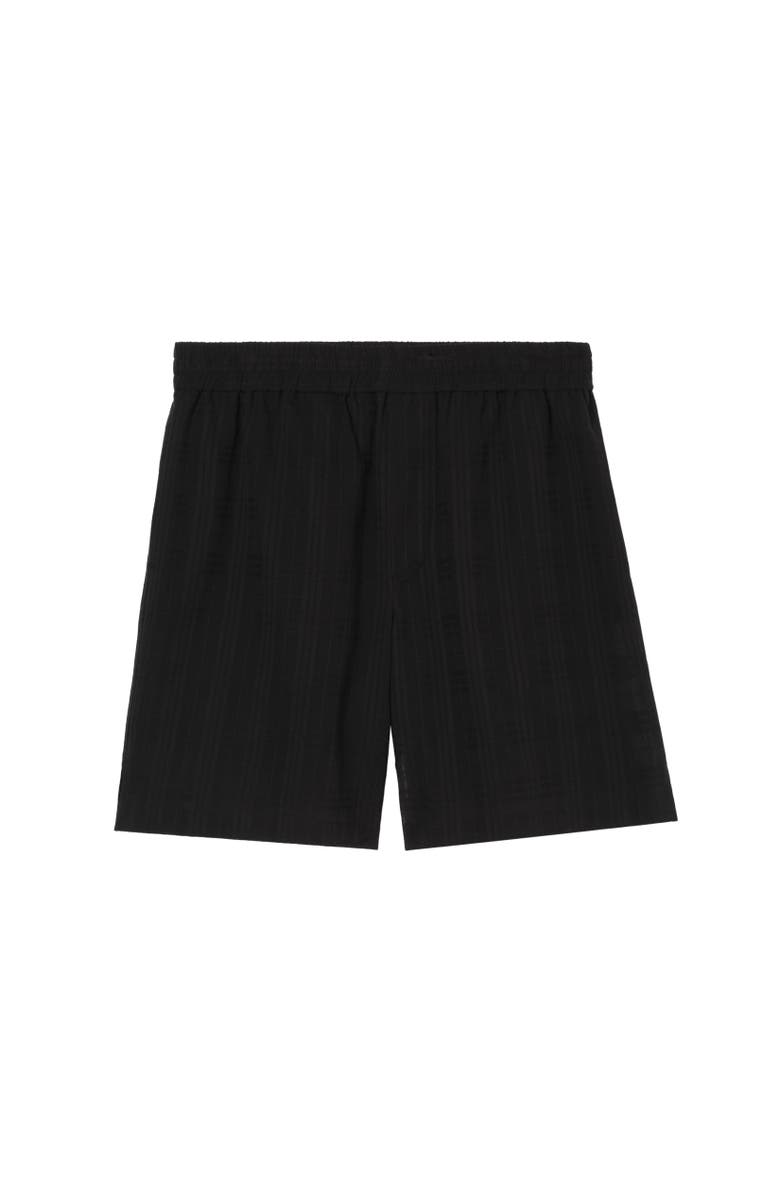 Burberry Check Cotton Voile Shorts, Alternate, color, Black