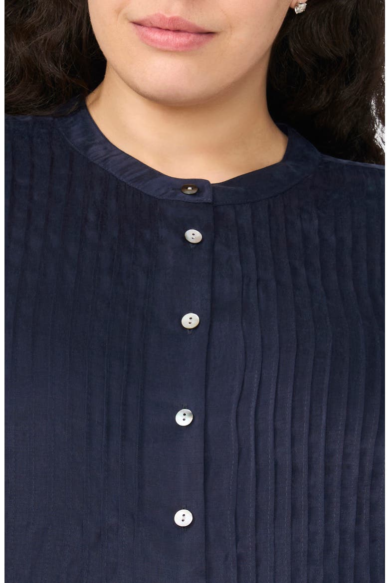 Pintuck Top, Alternate, color, CLASSIC NAVY