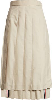 Thom Browne Drop Back Pleated Skirt | Nordstrom