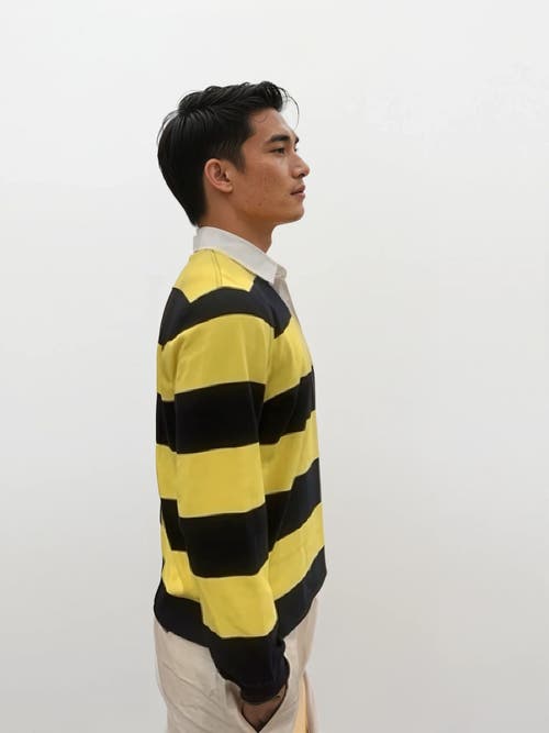 Ledger & Ford Varsity Stripe Rugby Shirt In Multi