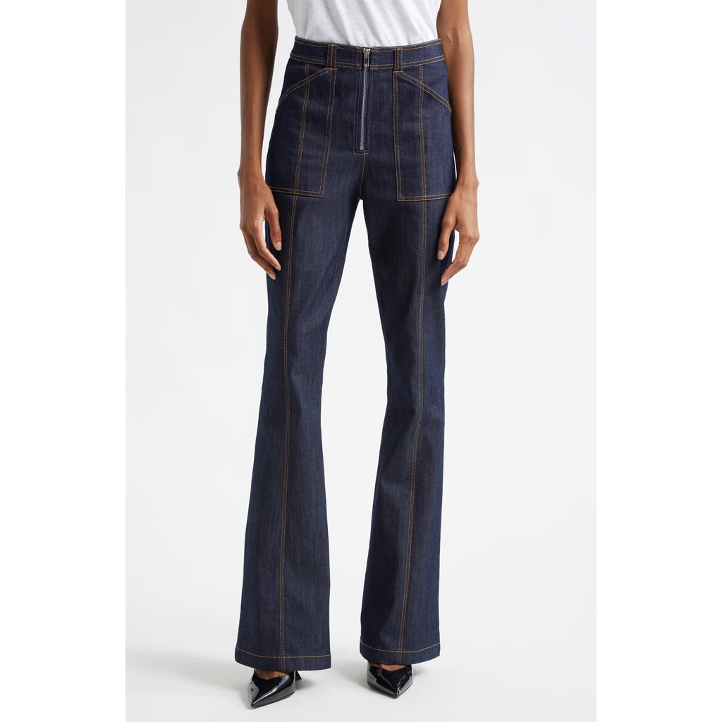 Cinq À Sept Cinq A Sept Val High Rise Flare Leg Denim Pants In Indigo