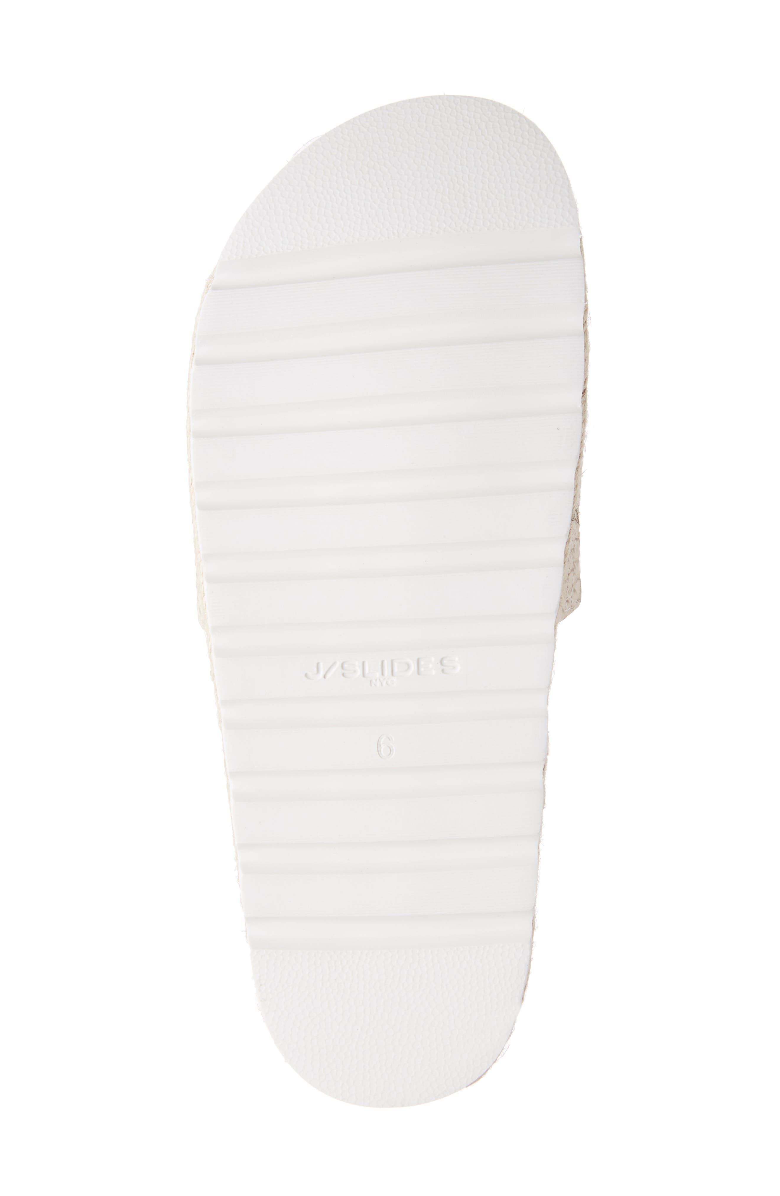 Espadrille Slide Sandal, Alternate, color, OFF WHITE LEATHER