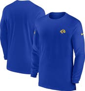 Nike Men's Nike Royal Los Angeles Rams Sideline Coach Performance Long Sleeve T-Shirt
