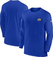 Nike Men's Nike Royal Los Angeles Rams Sideline Coach Performance Long Sleeve T-Shirt