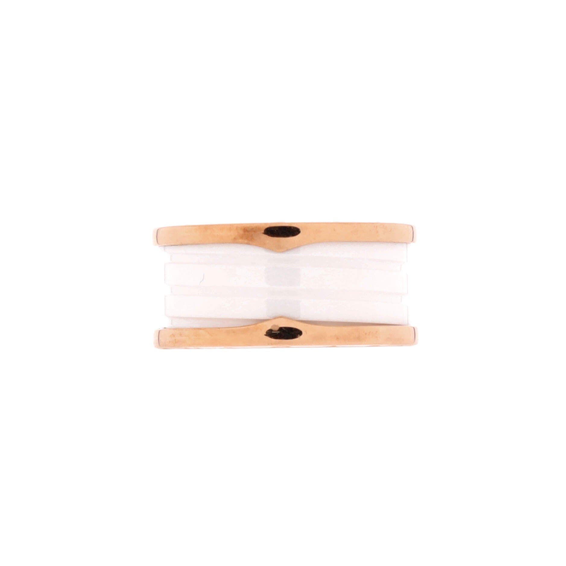B.Zero1 Three Band Ring 18K Rose Gold and Ceramic, Main, color, Metallic Gold