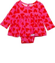 WORTHY THREADS Printed Long Sleeve Bubble Romper