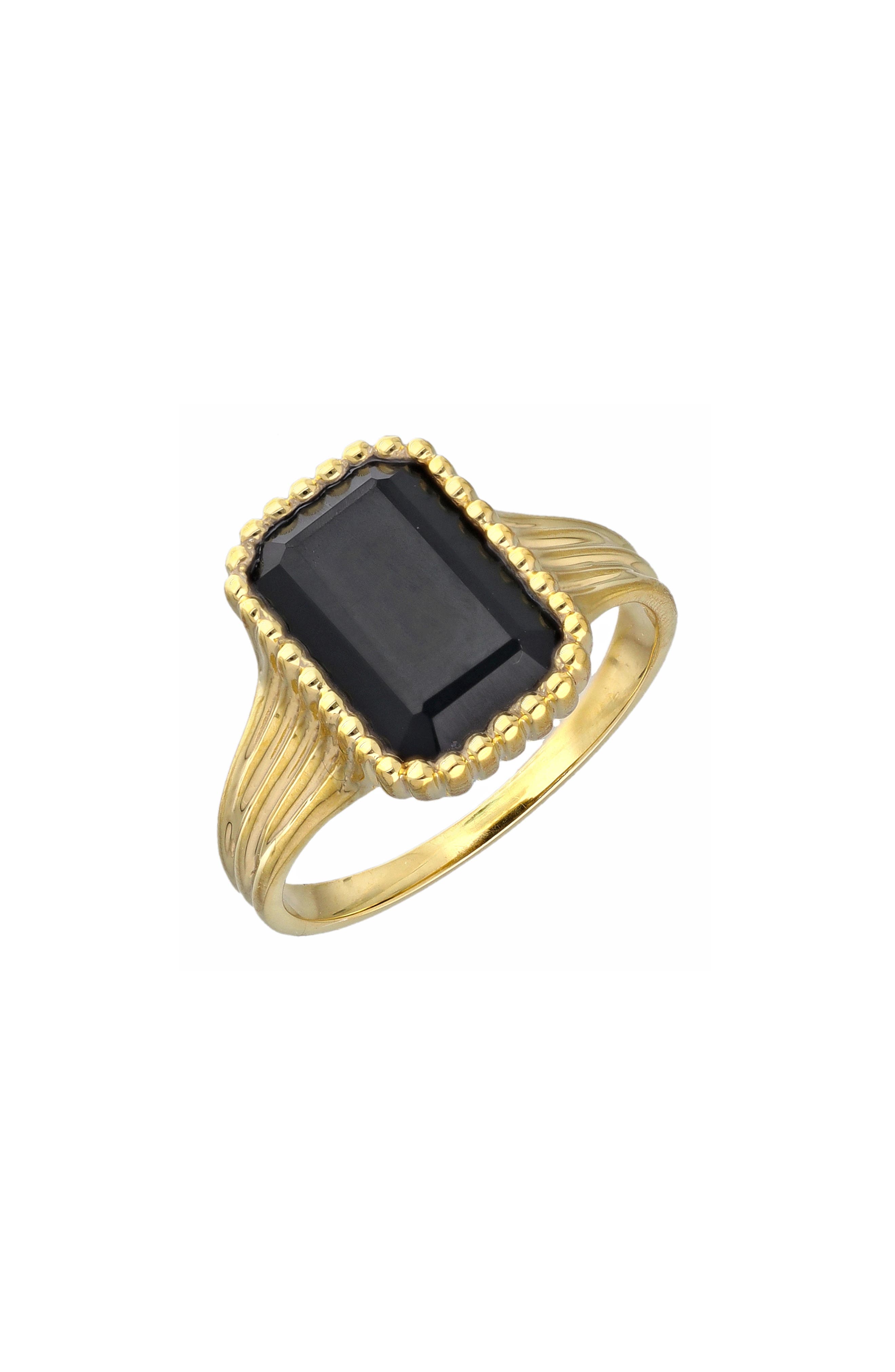 YS GEMS Black Onyx Ring