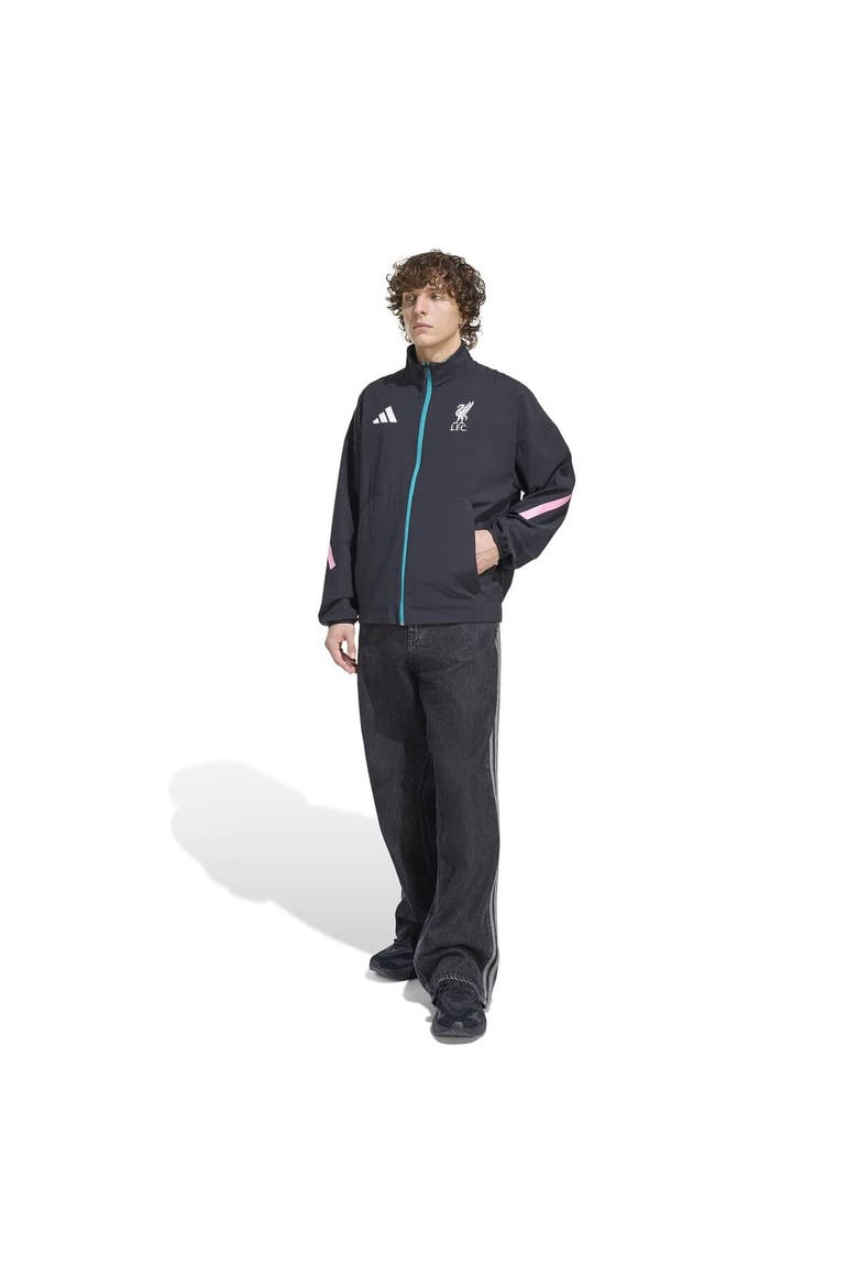 Men's adidas Black Liverpool 2025/26 Club Anthem Full-Zip Jacket, Main, color, Black
