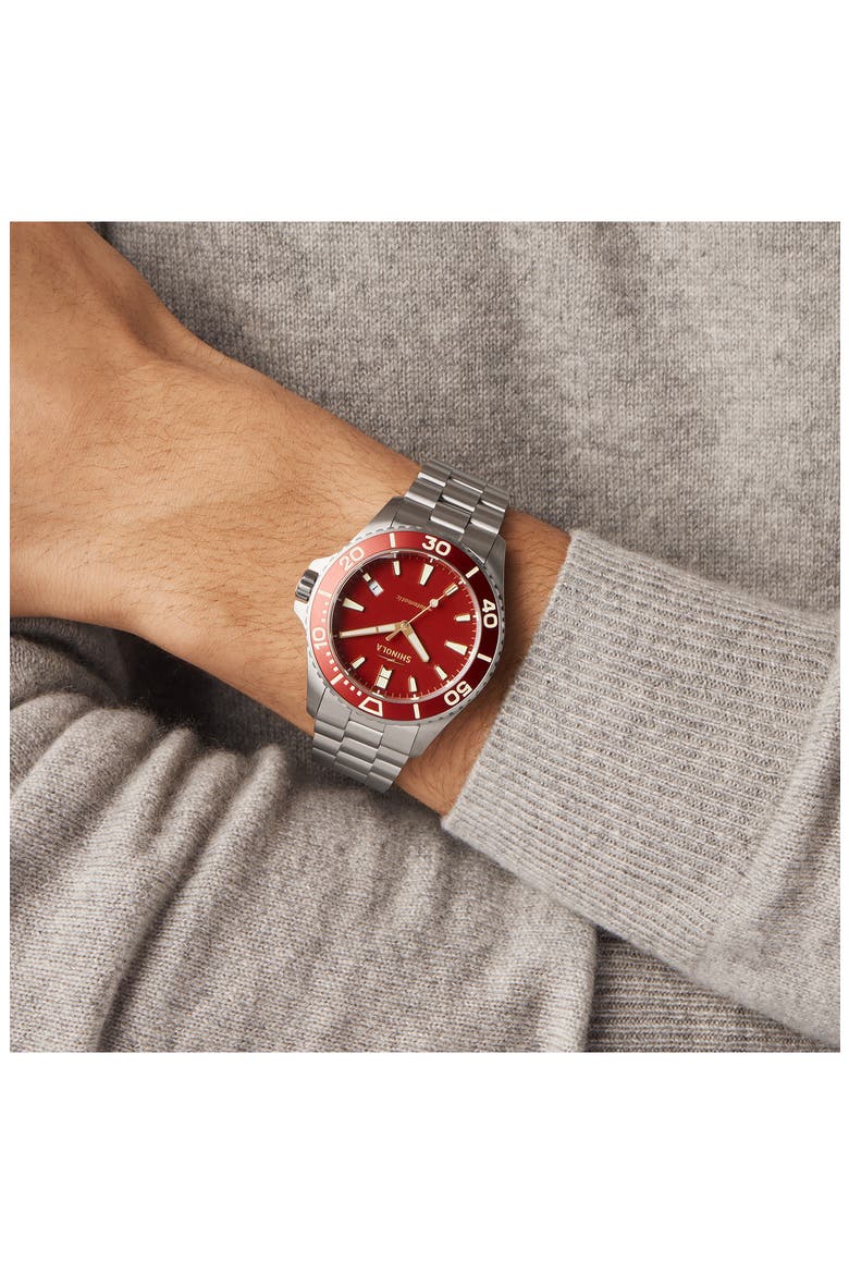 Monster Bracelet Watch, 43mm, Alternate, color, CARDINAL