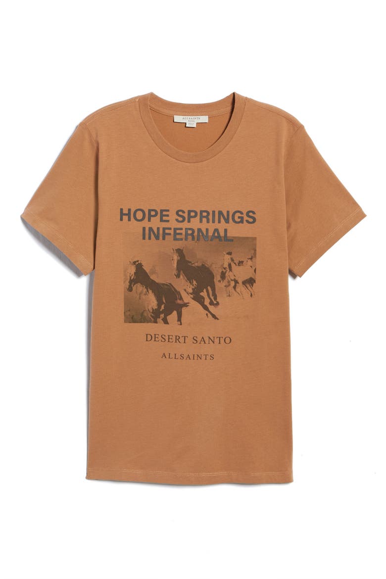 Santo Cotton Graphic Boyfriend Tee, Alternate, color, CONKER BROWN