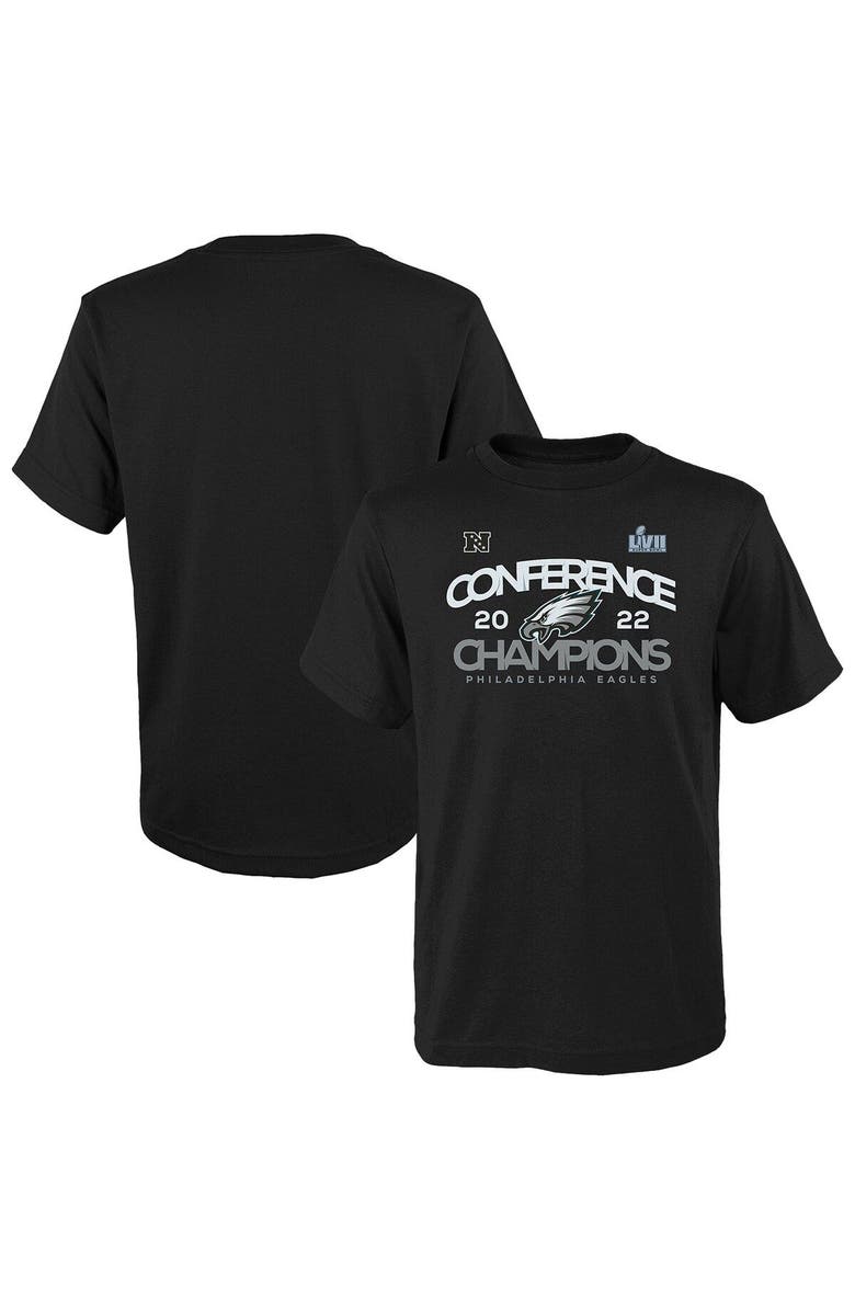 Outerstuff Youth Black Philadelphia Eagles 2022 NFC Champions Shadow T-Shirt, Alternate, color, 