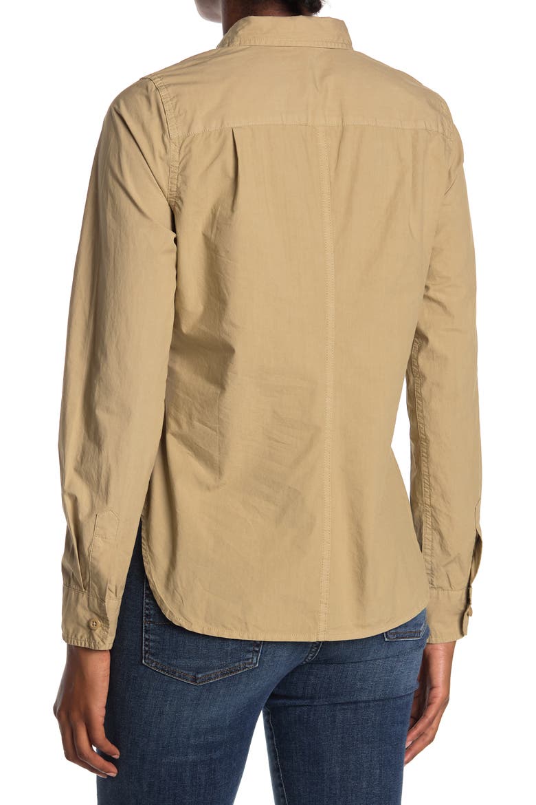 Bobby Shirt in Paper Cotton, Alternate, color, VINTAGE KHAKI