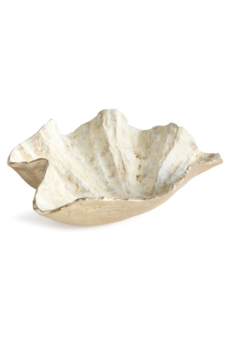 Arabella Gold Aluminum Decorative Bowl, Main, color, Gold