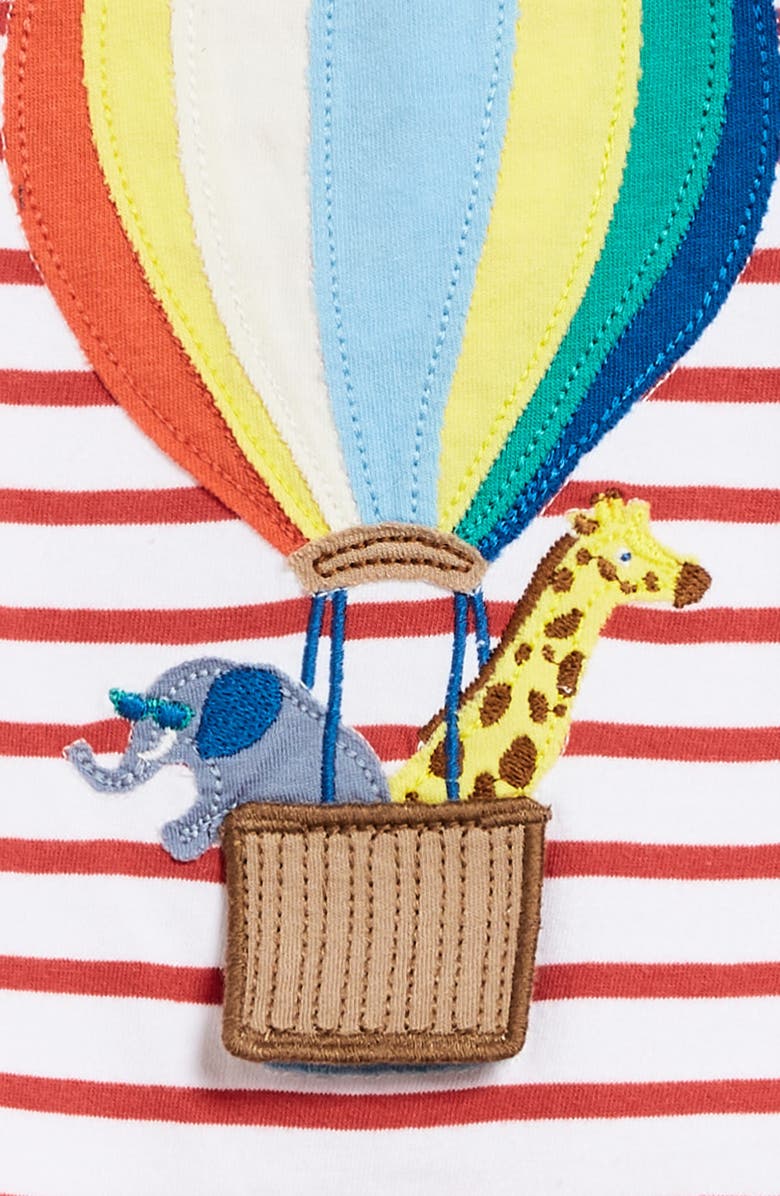 Mini Boden Boden Hot Air Balloon Flap Appliqué T-Shirt, Alternate, color, 