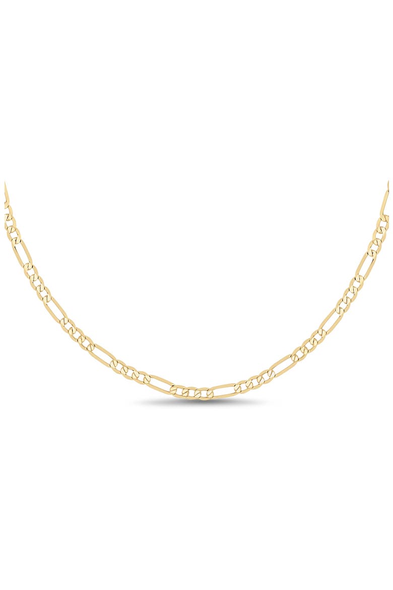 14K Gold Figaro Chain Necklace, 3.1mm, Alternate, color, 14KY