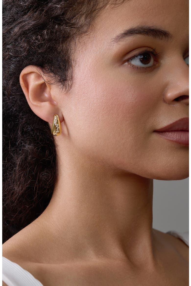 18K Gold Mika Diamond Hoop Earrings, 20mm, Alternate, color, 18K YELLOW GOLD