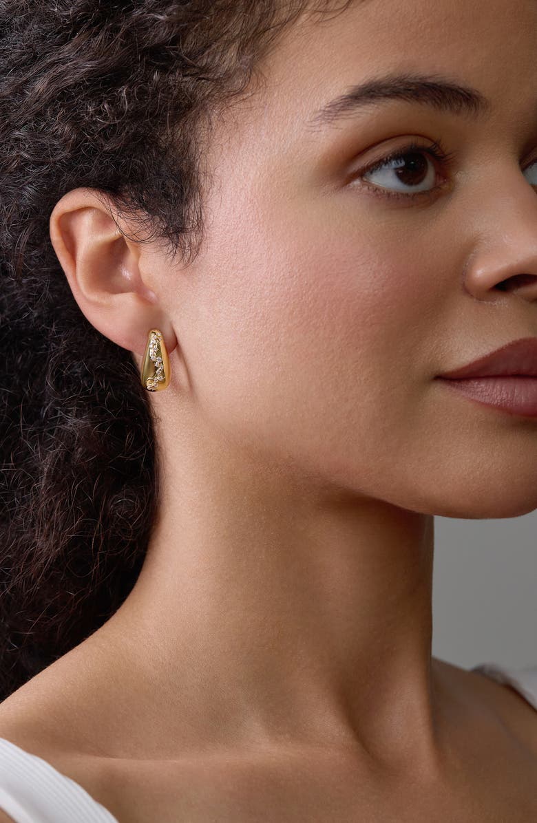 Bony Levy 18K Gold Mika Diamond Hoop Earrings, 20mm, Alternate, color, 