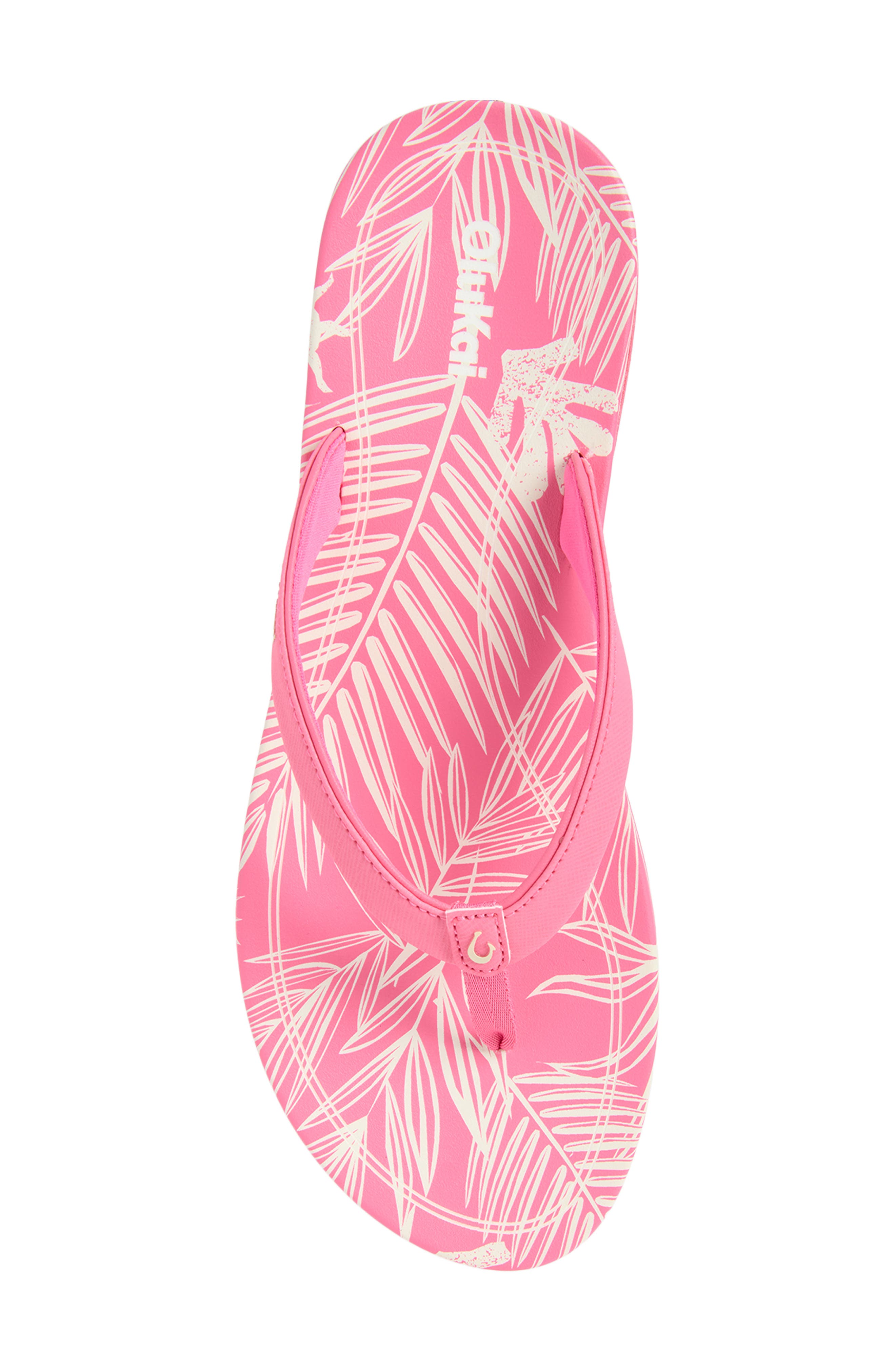 Uiki Water Resistant Flip Flop, Alternate, color, PUNCH PINK/PALM