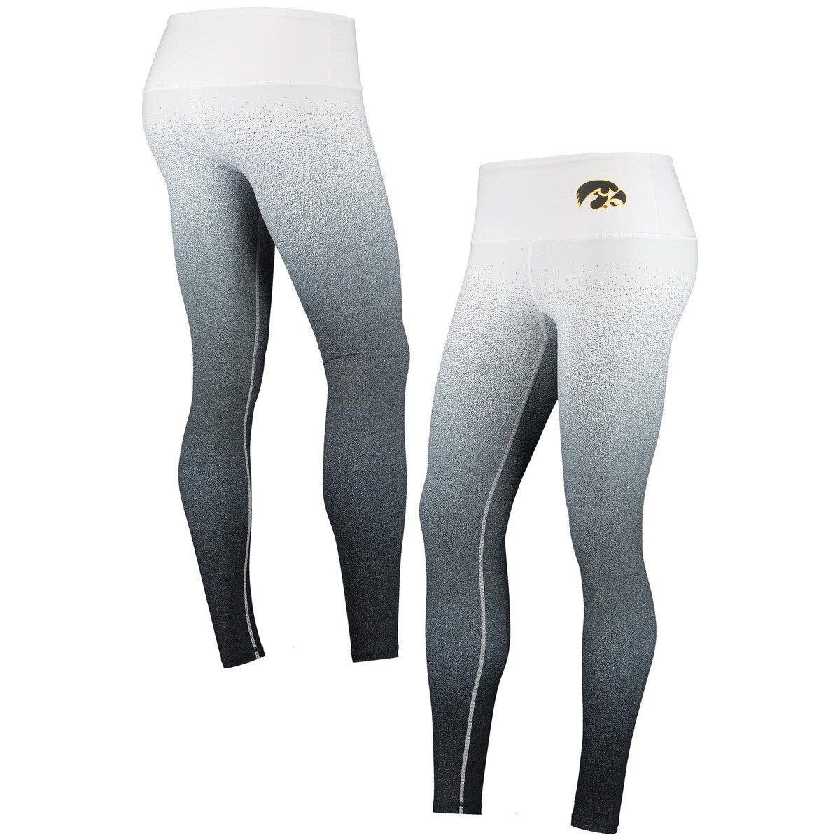 ZOOZATZ Women's ZooZatz White/Black Iowa Hawkeyes Static Print Ombre ...