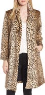 Chelsea28 Leopard Print Faux Fur Jacket