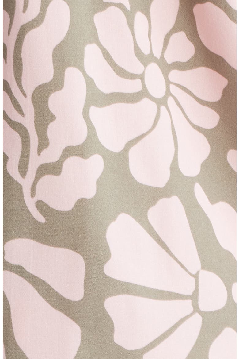 Floral Print Camp Shirt, Alternate, color, OLIVE/ PINK