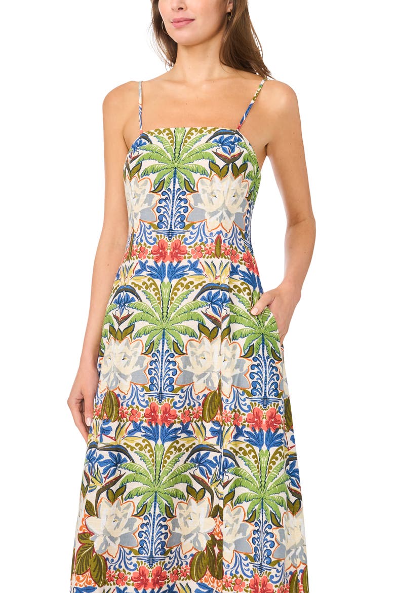Square Neck Maxi Dress, Alternate, color, LEMON ICING