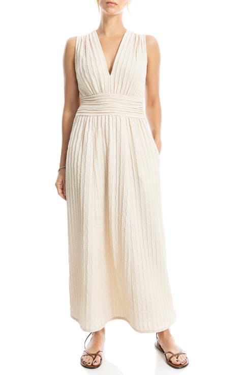 Textured Knit Sleeveless Maxi Dress