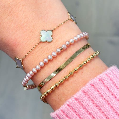 The Lovery Fine Jewelry Pink Pearl Round Bead Bracelet In Pink