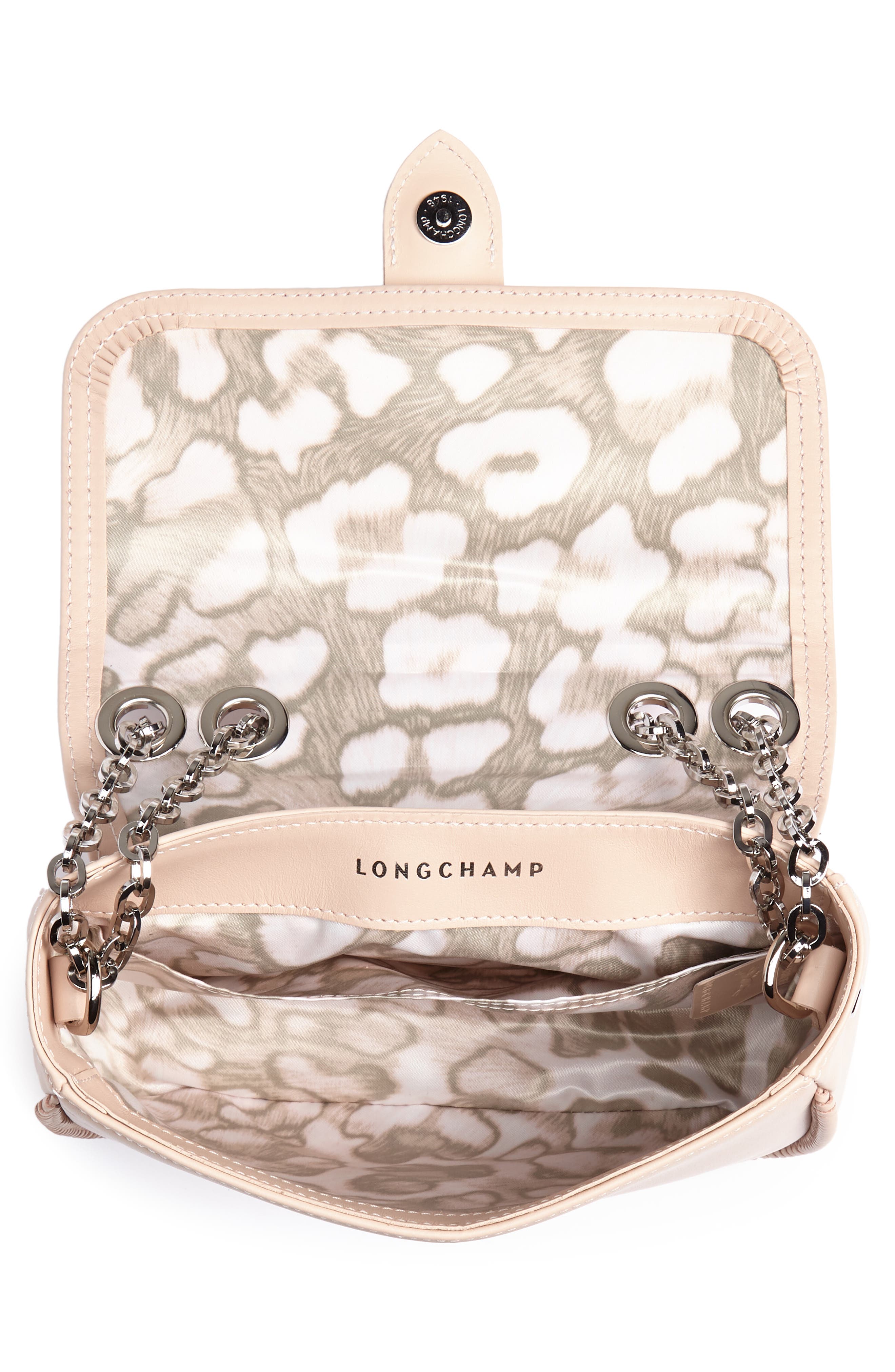 Longchamp Amazone Leather Crossbody Bag, Alternate, color, Powder Pink
