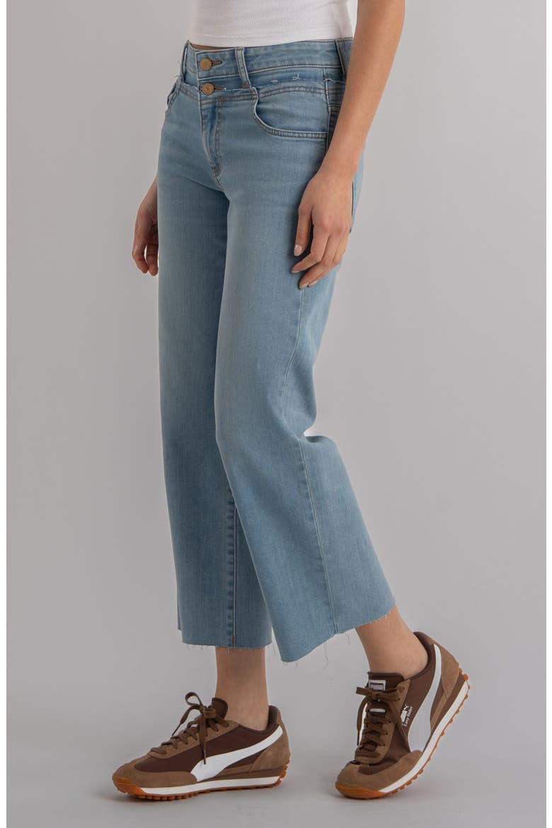 Stacked High Waist Ankle Wide Leg Jeans, Alternate, color, UNFAZED