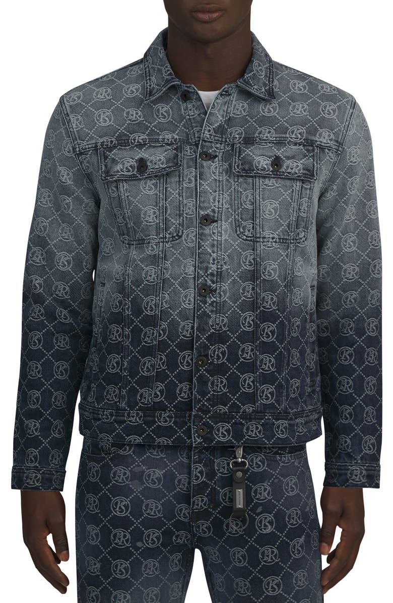 PRPS Purgatory Logo Denim Trucker Jacket, Main, color,